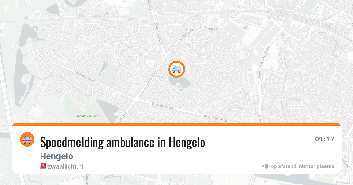 Spoedmelding ambulance in Hengelo — 12 aug 2026