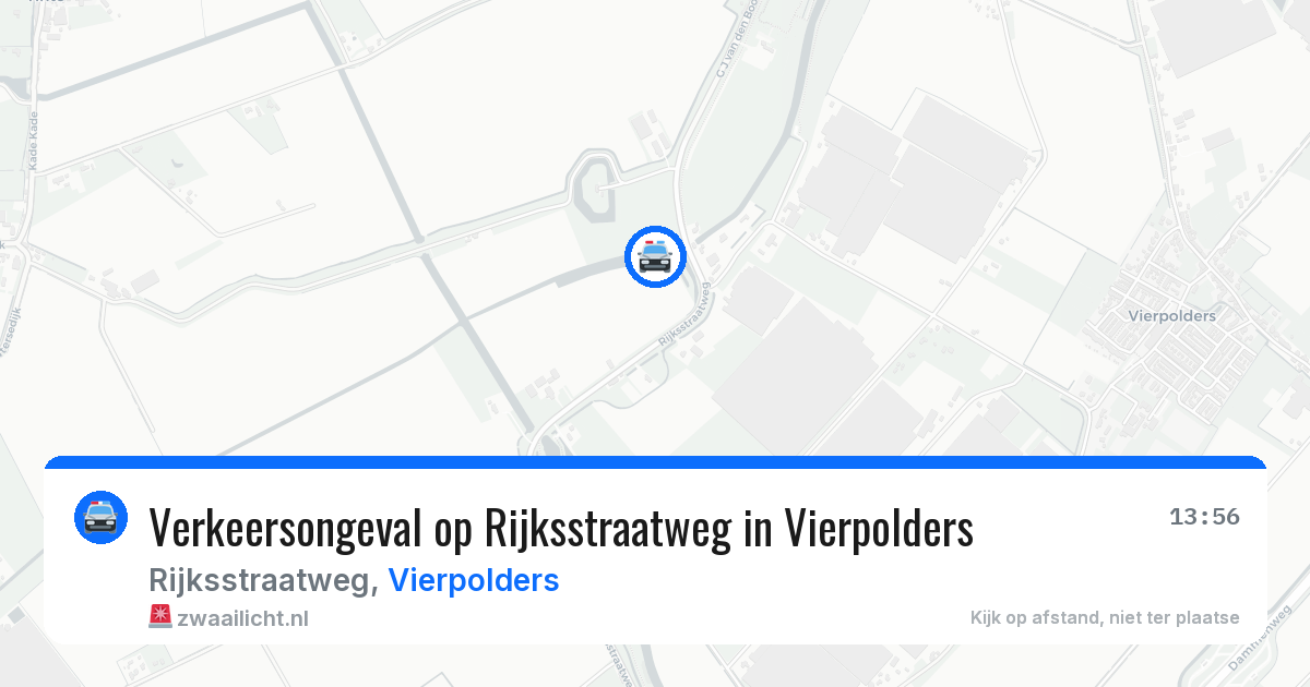 Verkeersongeval op Rijksstraatweg in Vierpolders — 9 mei 2026