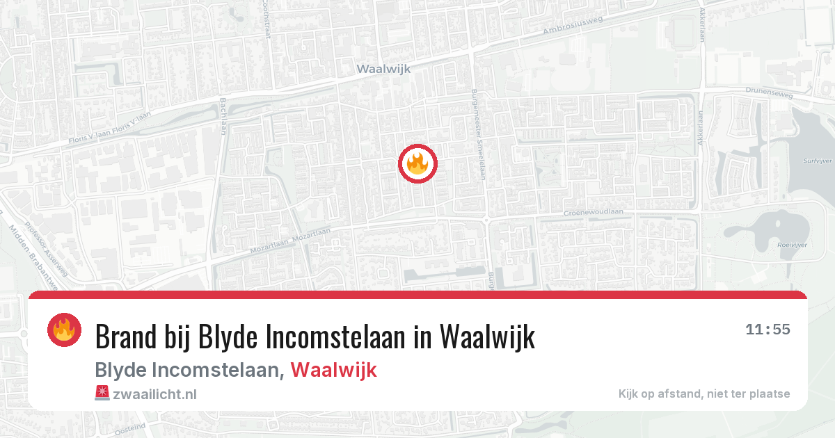 Brand bij Blyde Incomstelaan in Waalwijk — 5 aug 2026