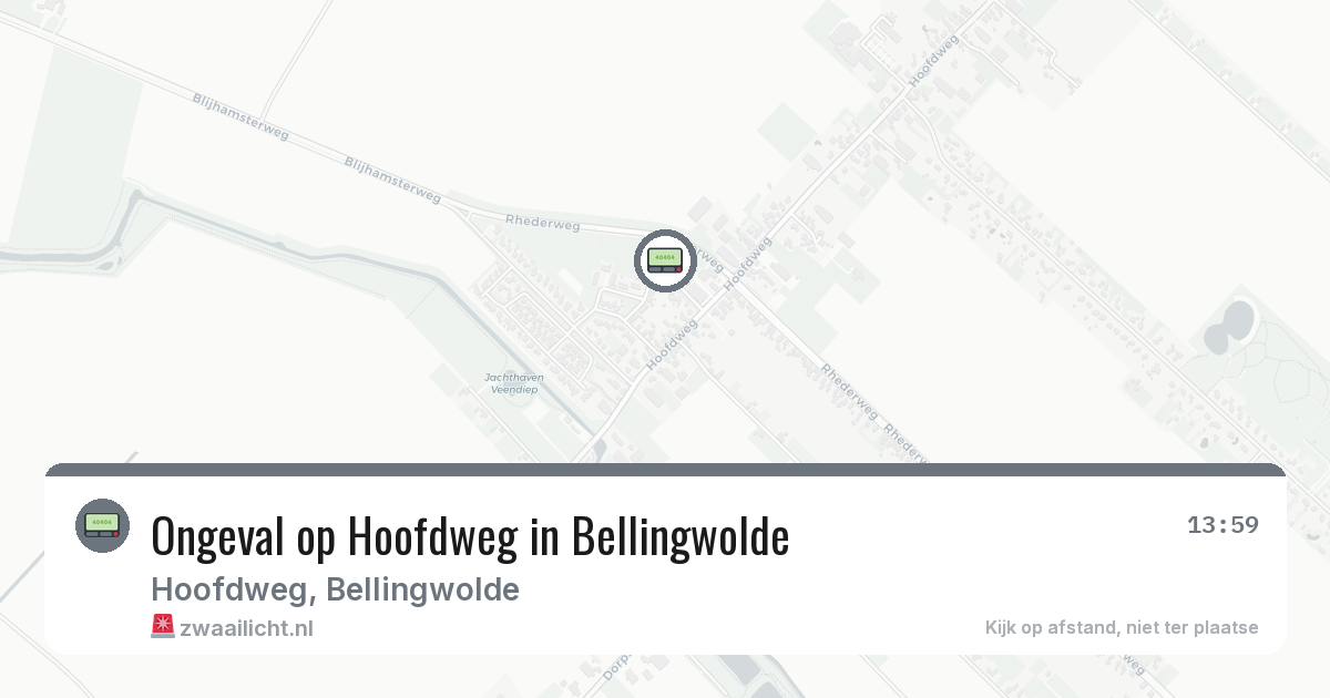 Ongeval op Hoofdweg in Bellingwolde — 8 mrt 2026