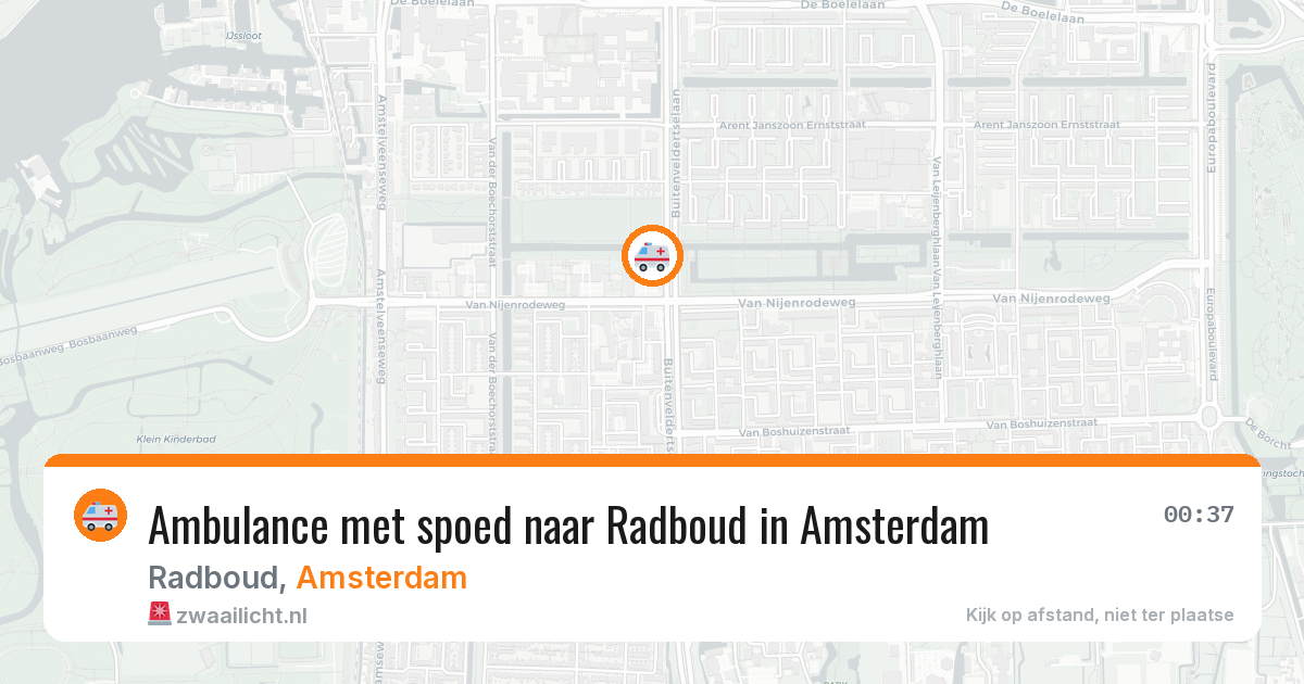 Ambulance met spoed naar Radboud in Amsterdam — 7 apr 2026