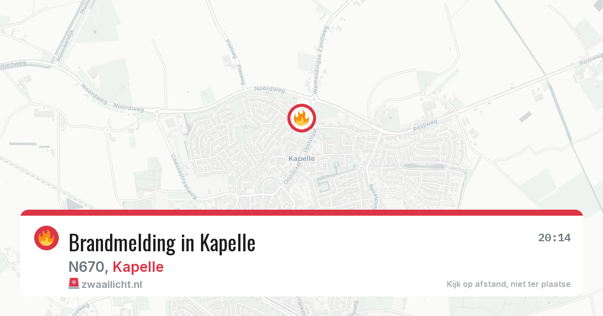 Brandmelding in Kapelle — 7 aug 2026