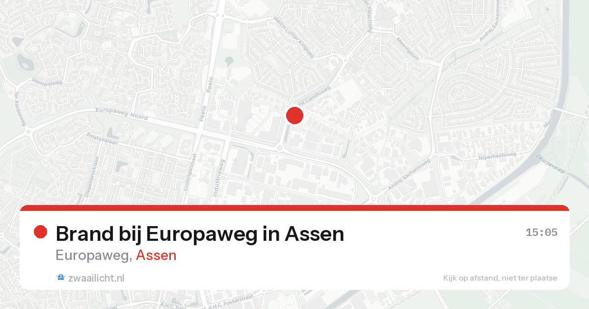 Brand bij Europaweg in Assen — 23 aug 2026