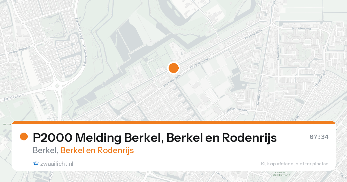P2000 Melding Berkel, Berkel en Rodenrijs — 16 aug 2026