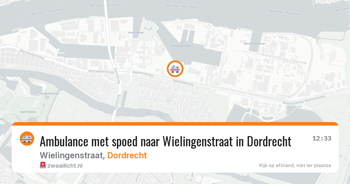 Ambulance met spoed naar Wielingenstraat in Dordrecht — 2 jun 2026