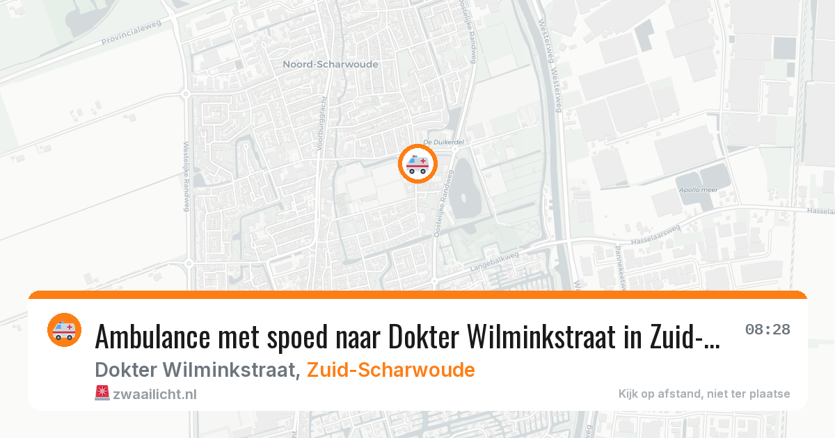Ambulance met spoed naar Dokter Wilminkstraat in Zuid-Scharwoude — 17 jul 2026
