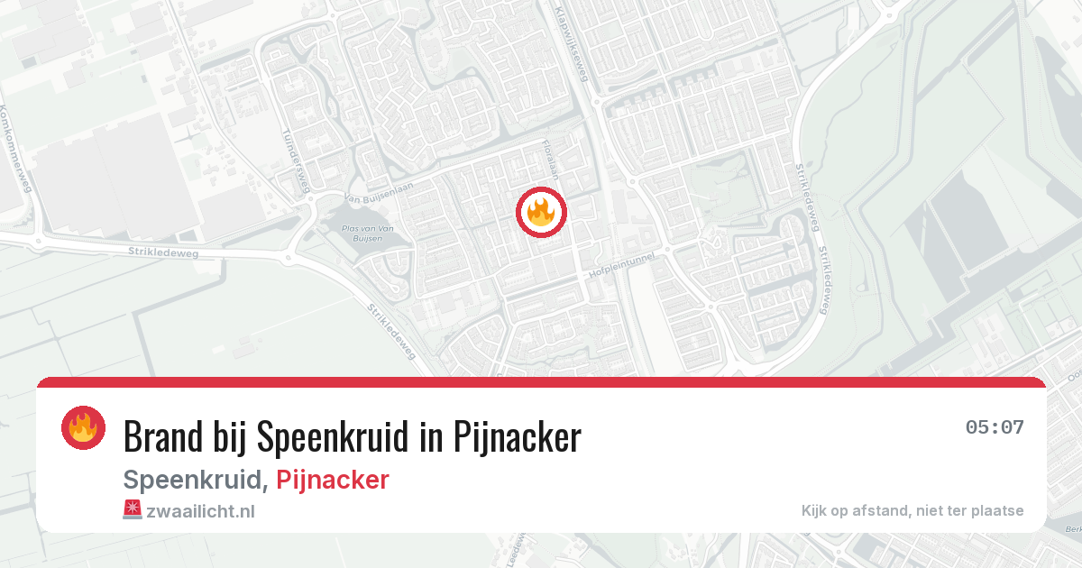 Brand bij Speenkruid in Pijnacker — 22 jun 2026