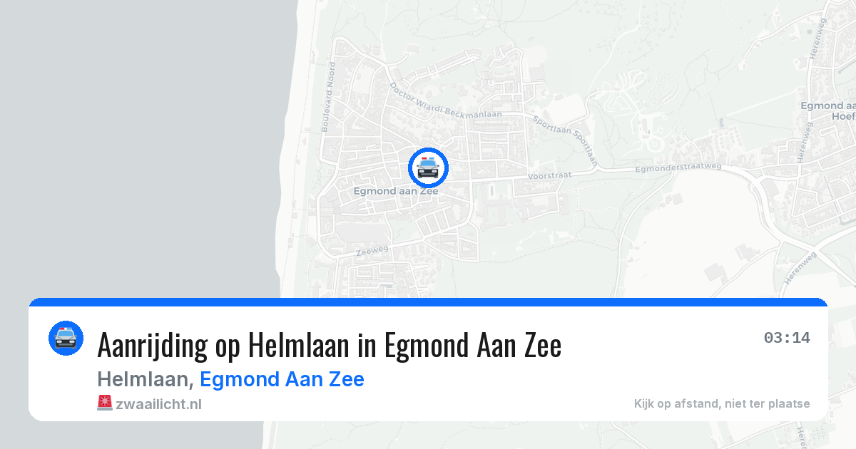 Aanrijding op Helmlaan in Egmond Aan Zee — 25 mei 2026