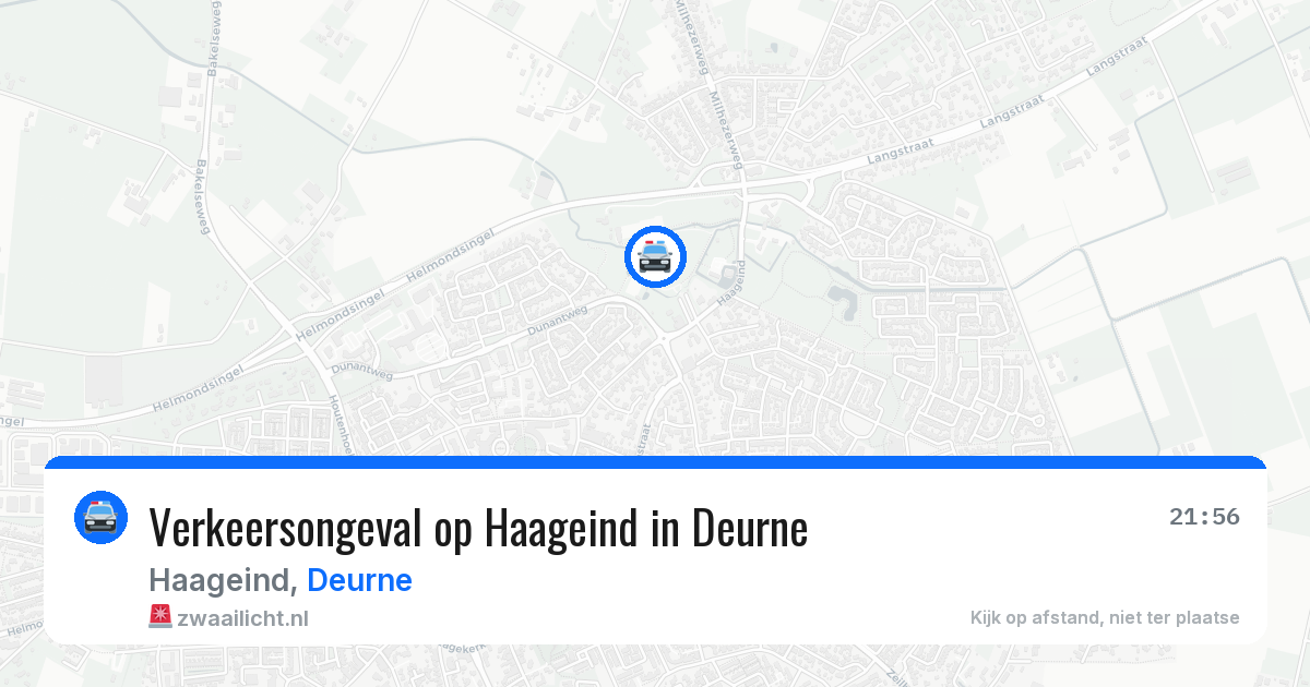 Verkeersongeval op Haageind in Deurne — 8 jun 2026