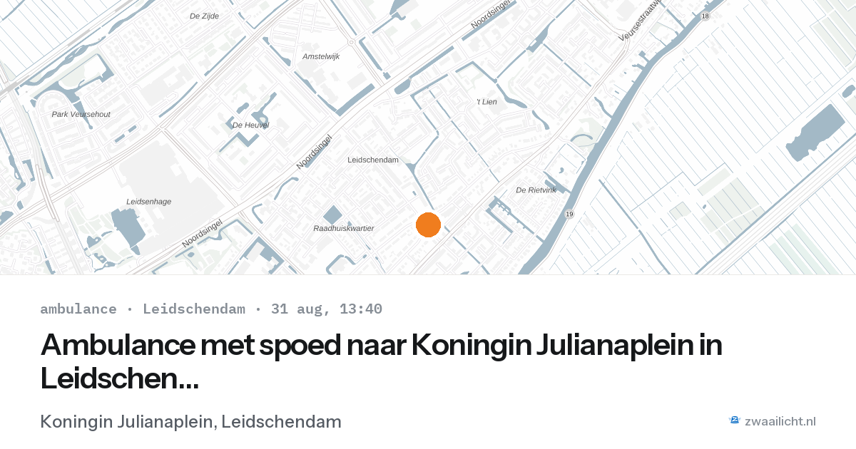 Ambulance met spoed naar Koningin Julianaplein in Leidschendam — 31 aug 2026