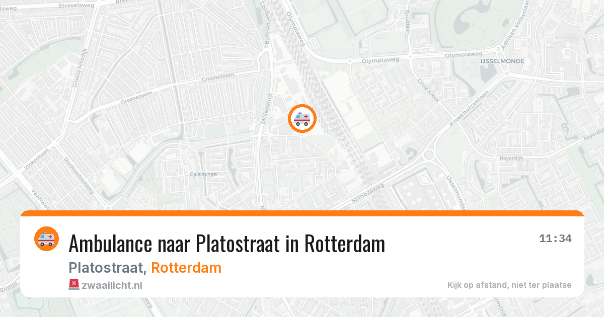 Ambulance naar Platostraat in Rotterdam — 19 jun 2026
