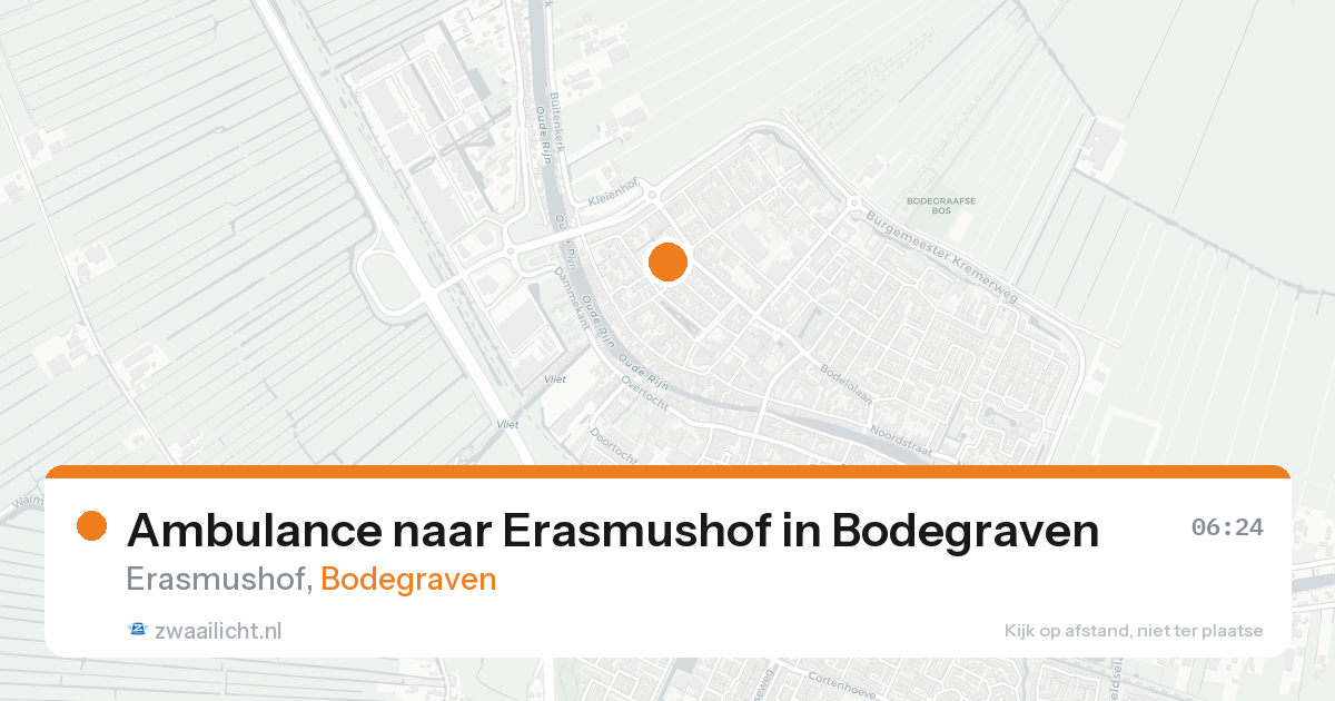 Ambulance naar Erasmushof in Bodegraven — 16 aug 2026