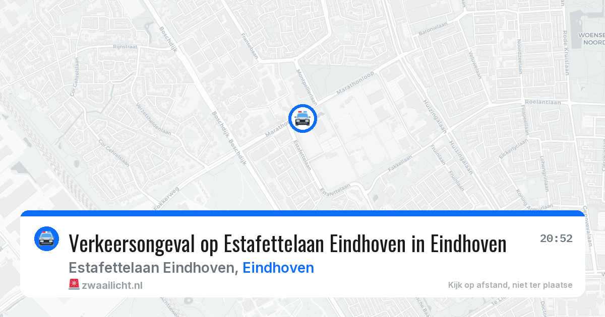 Verkeersongeval op Estafettelaan Eindhoven in Eindhoven — 20 mei 2026