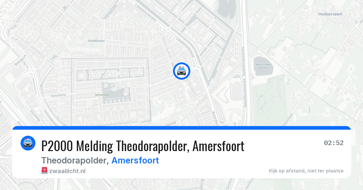 P2000 Melding Theodorapolder, Amersfoort — 8 jun 2026