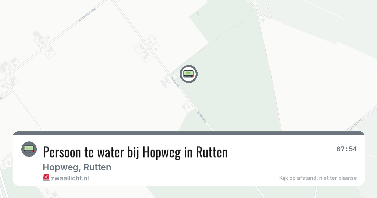 Persoon te water bij Hopweg in Rutten — 29 jan 2026
