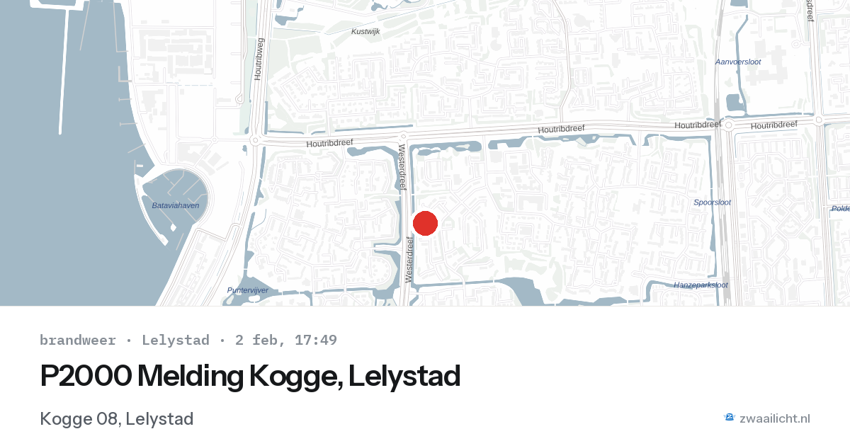 P2000 Melding Kogge, Lelystad — 2 feb 2026