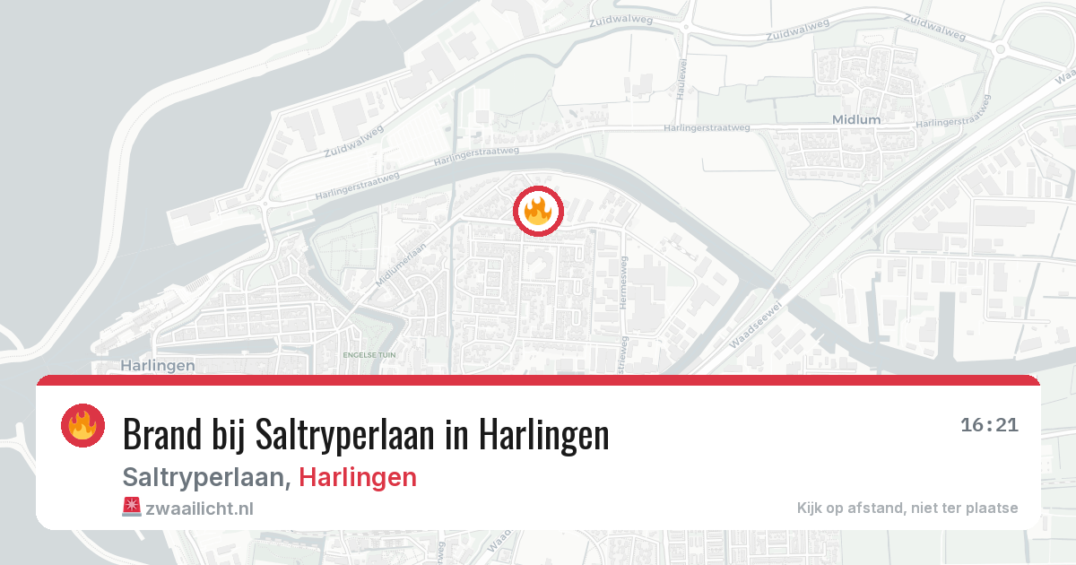 Brand bij Saltryperlaan in Harlingen — 24 mrt 2026