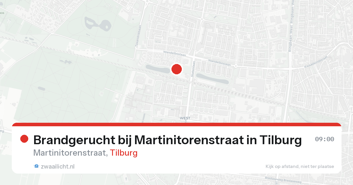 Brandgerucht bij Martinitorenstraat in Tilburg — 15 aug 2026
