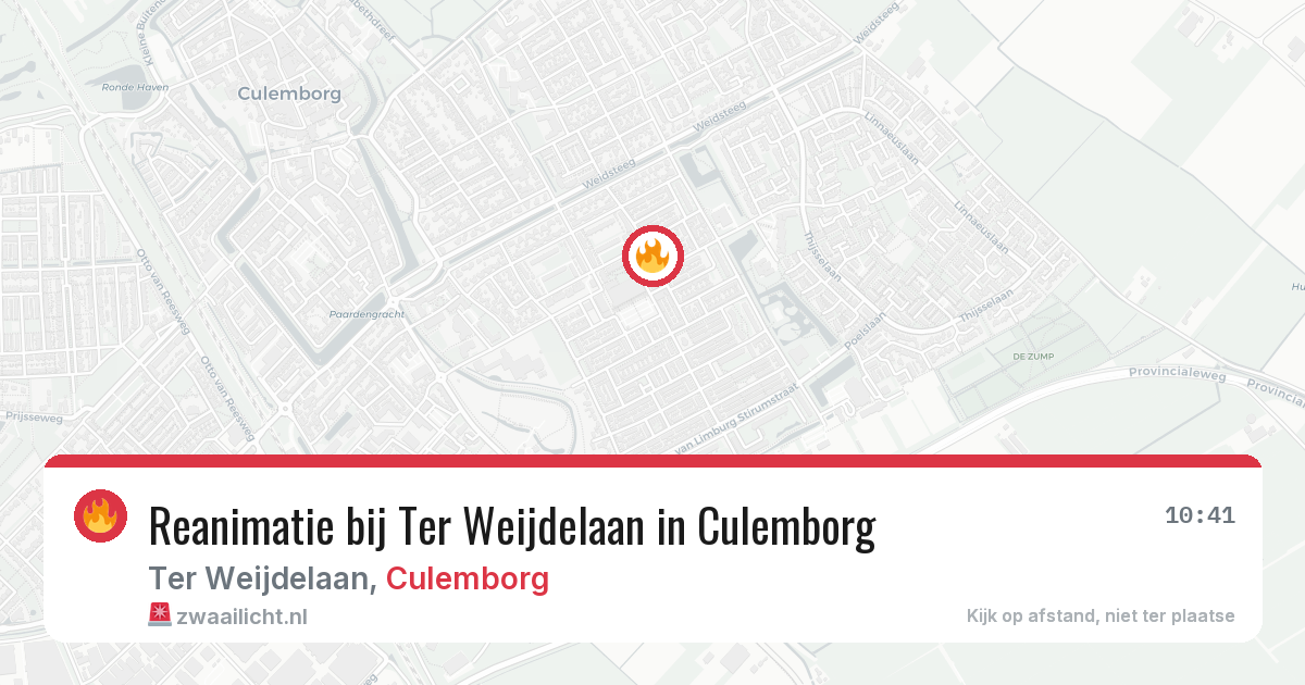 Reanimatie bij Ter Weijdelaan in Culemborg — 17 mrt 2026