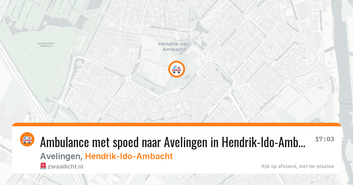 Ambulance met spoed naar Avelingen in Hendrik-Ido-Ambacht — 3 feb 2026