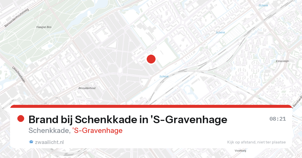 Brand bij Schenkkade in 'S-Gravenhage — 28 aug 2026