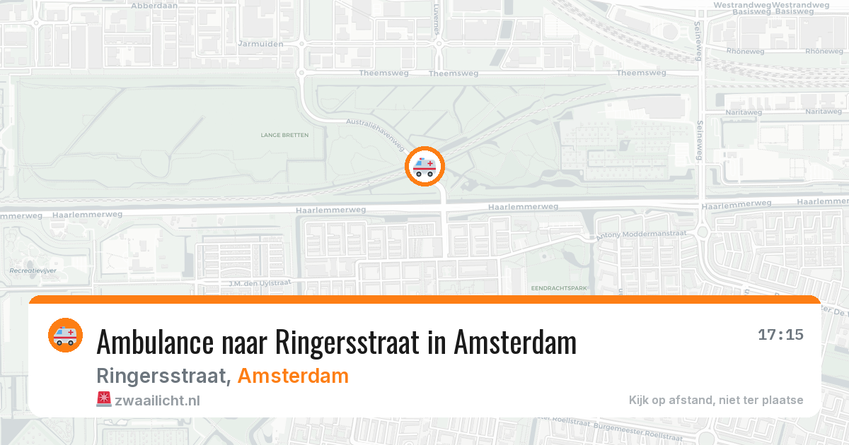 Ambulance naar Ringersstraat in Amsterdam — 9 jul 2026