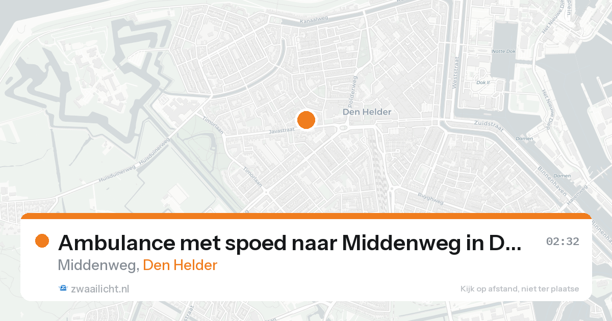 Ambulance met spoed naar Middenweg in Den Helder — 20 aug 2026