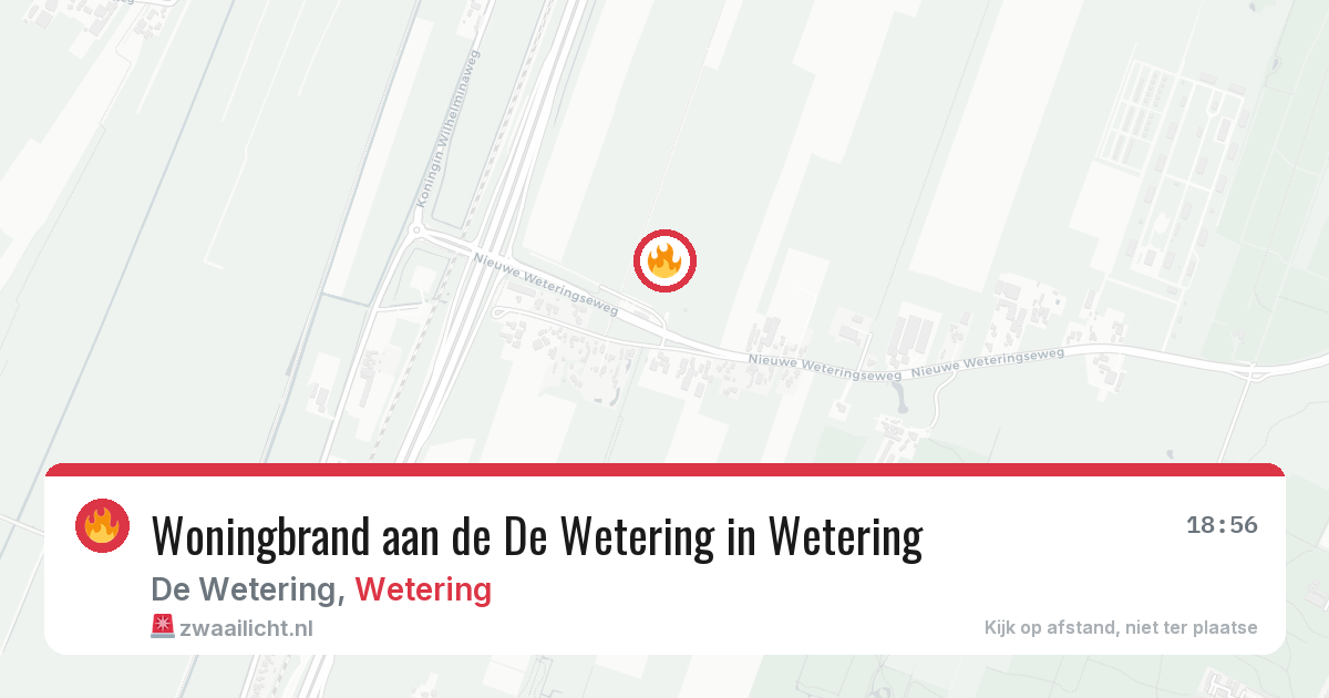 Woningbrand aan de De Wetering in Wetering — 3 mrt 2026