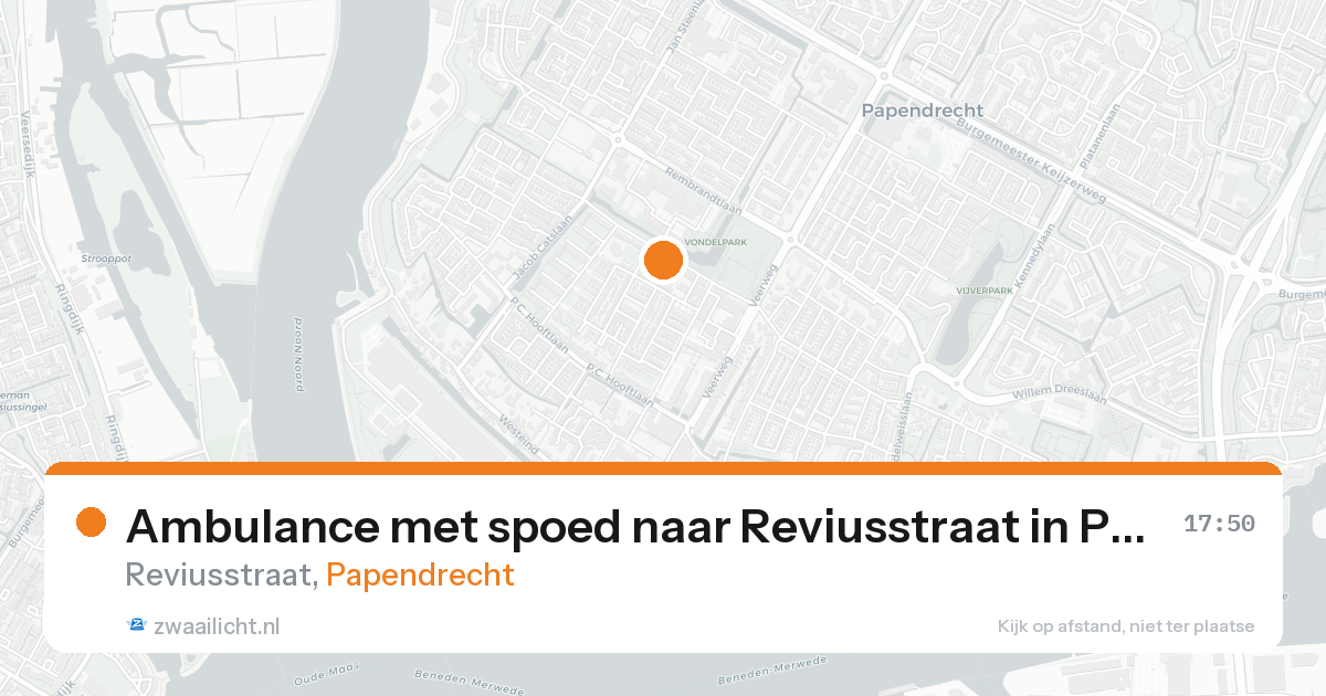 Ambulance met spoed naar Reviusstraat in Papendrecht — 31 jan 2026