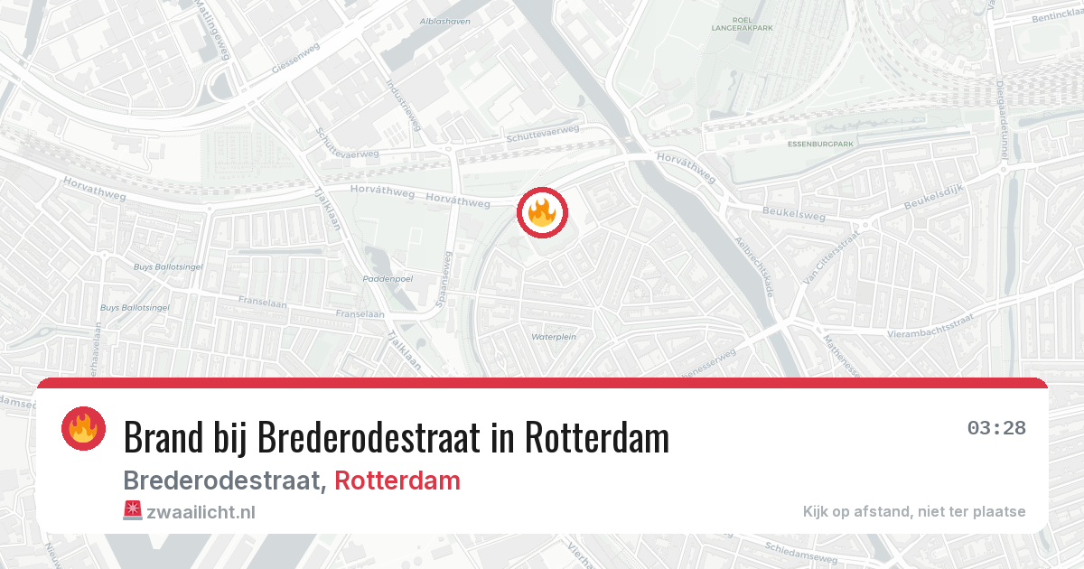 Brand bij Brederodestraat in Rotterdam — 29 mei 2026