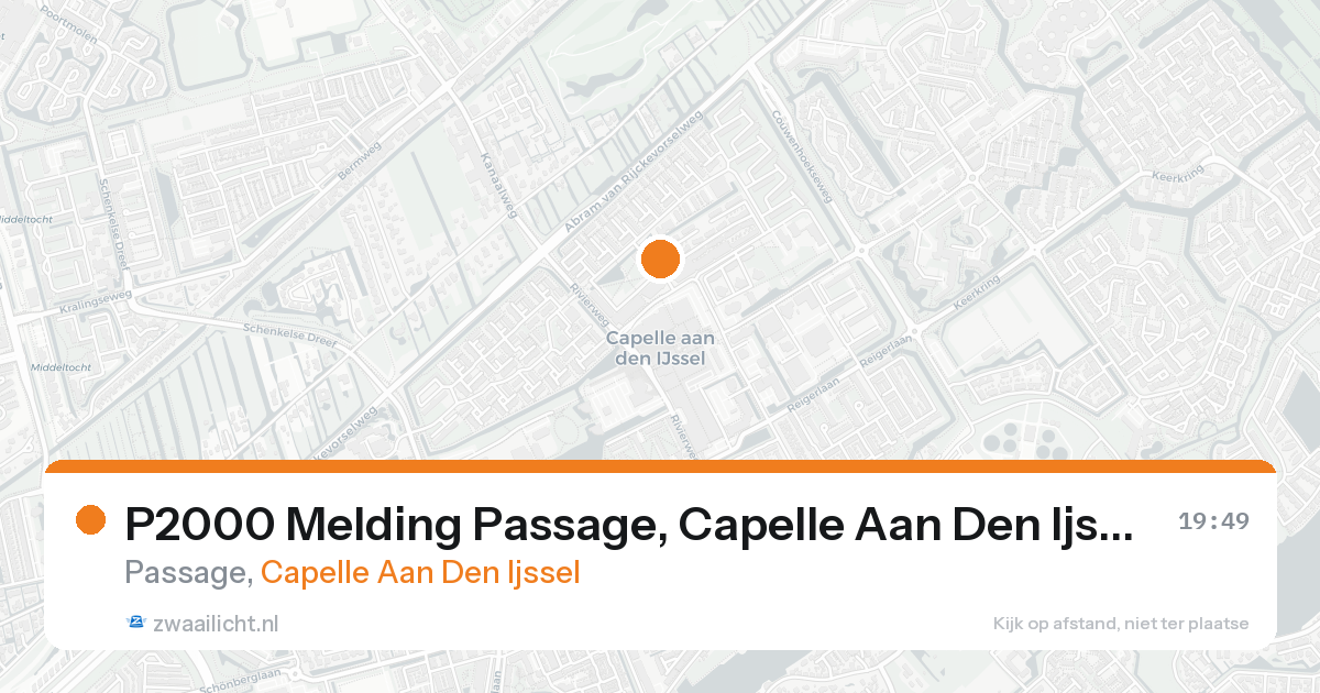 P2000 Melding Passage, Capelle Aan Den Ijssel — 7 feb 2026