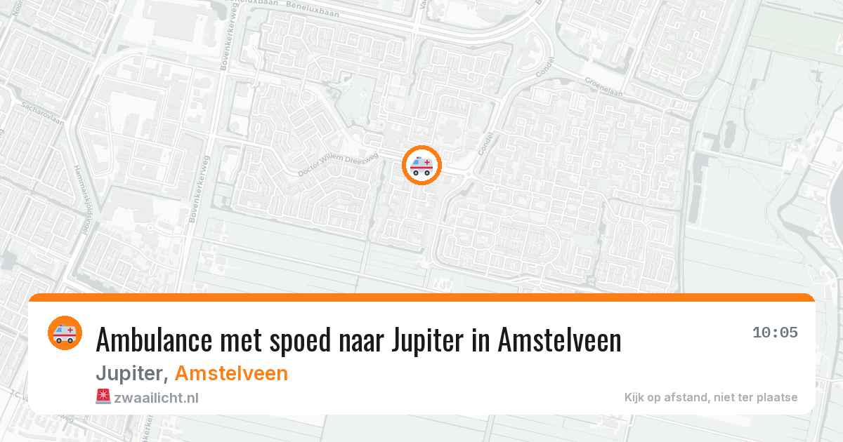 Ambulance met spoed naar Jupiter in Amstelveen — 11 apr 2026