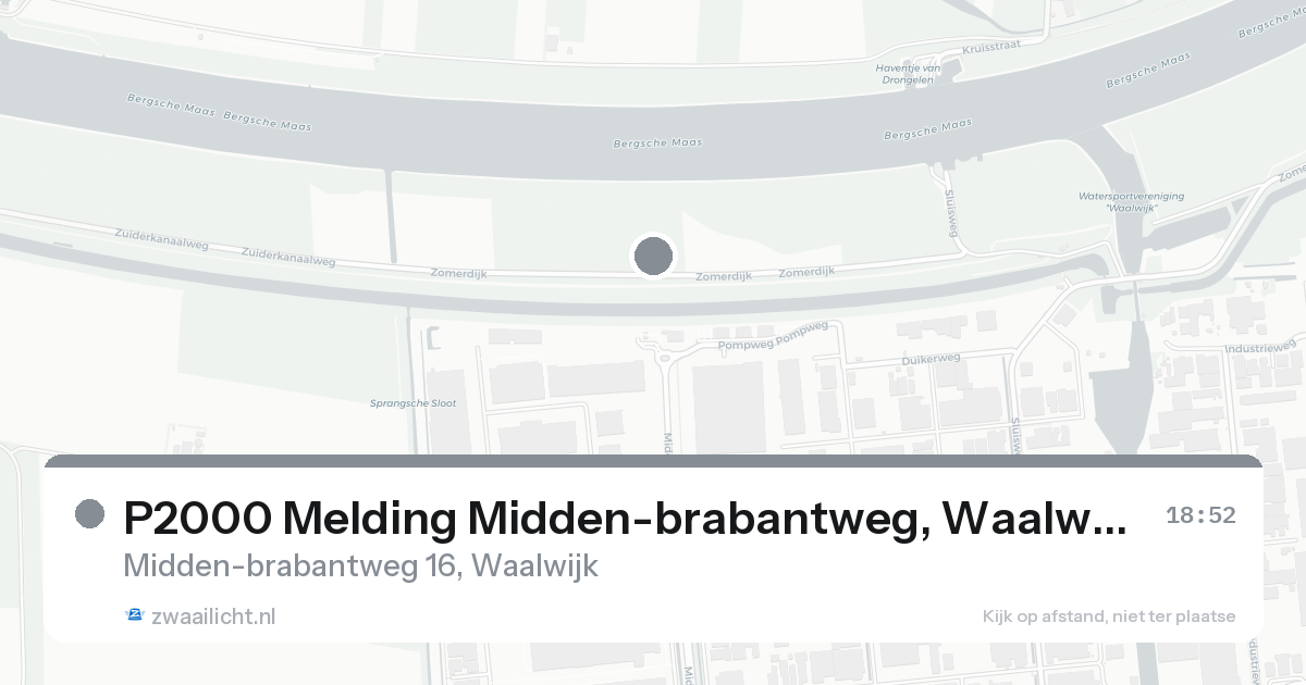 P2000 Melding Midden-brabantweg, Waalwijk — 30 jan 2026