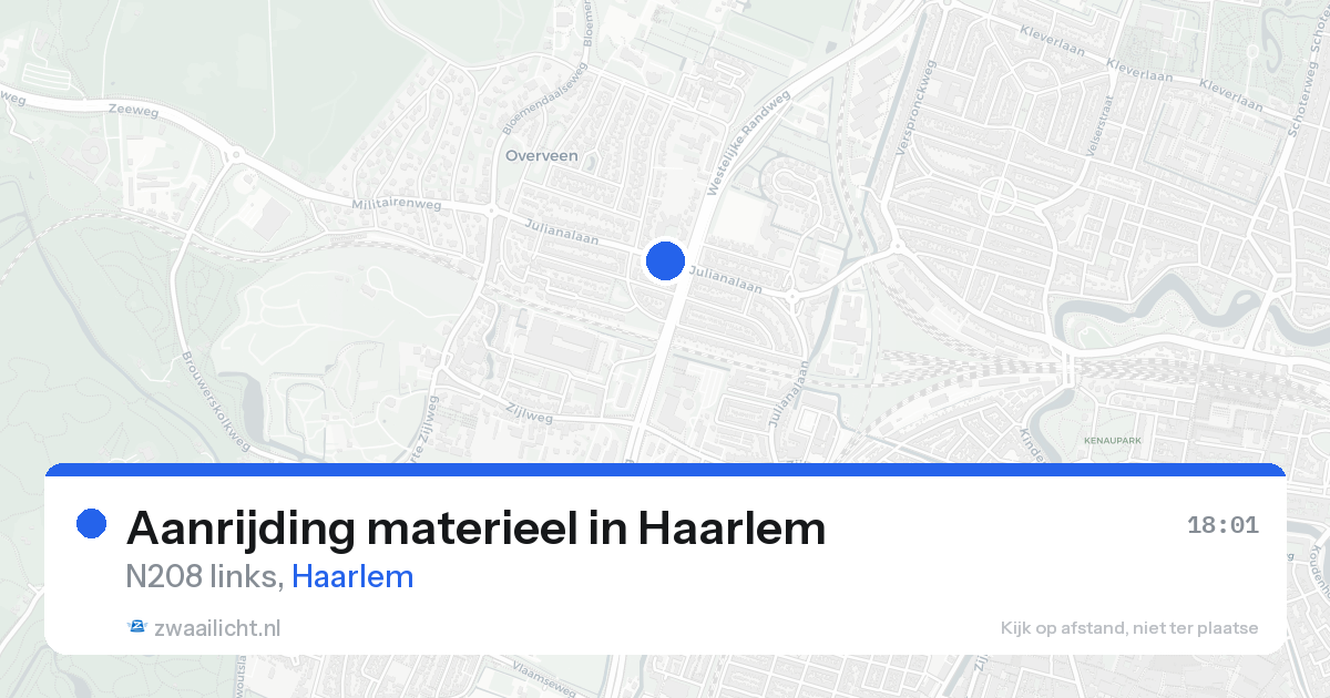 Aanrijding materieel in Haarlem — 25 aug 2026