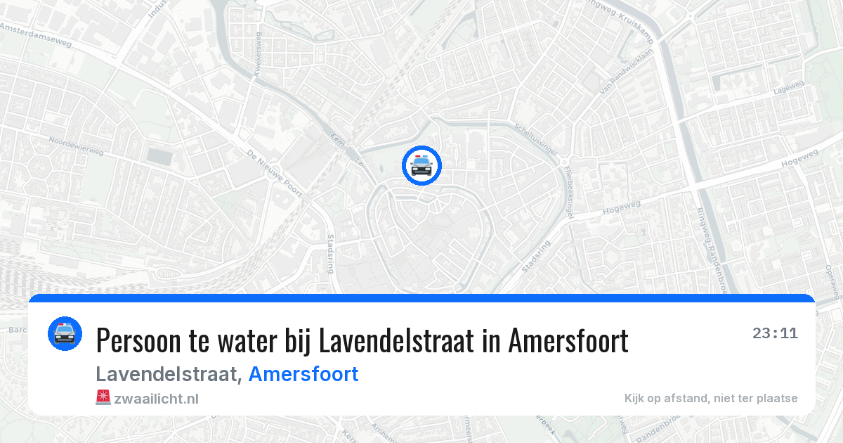 Persoon te water bij Lavendelstraat in Amersfoort — 27 feb 2026