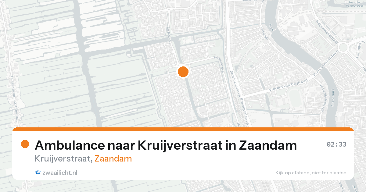 Ambulance naar Kruijverstraat in Zaandam — 3 jun 2026