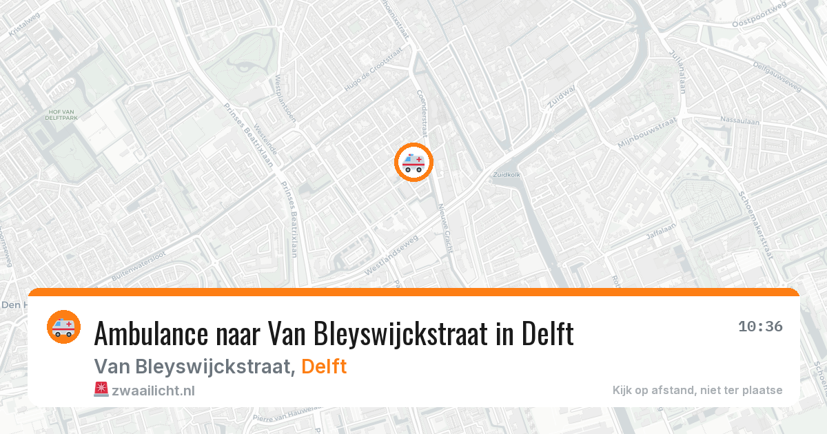 Ambulance naar Van Bleyswijckstraat in Delft — 29 jan 2026