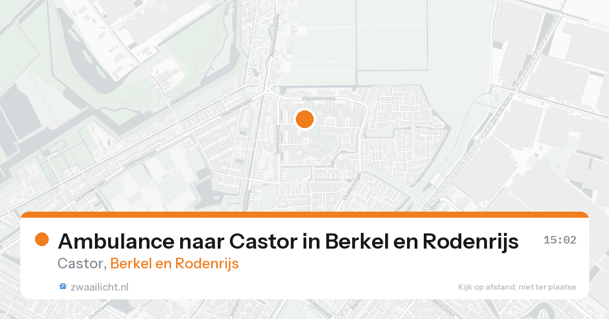 Ambulance naar Castor in Berkel en Rodenrijs — 18 aug 2026