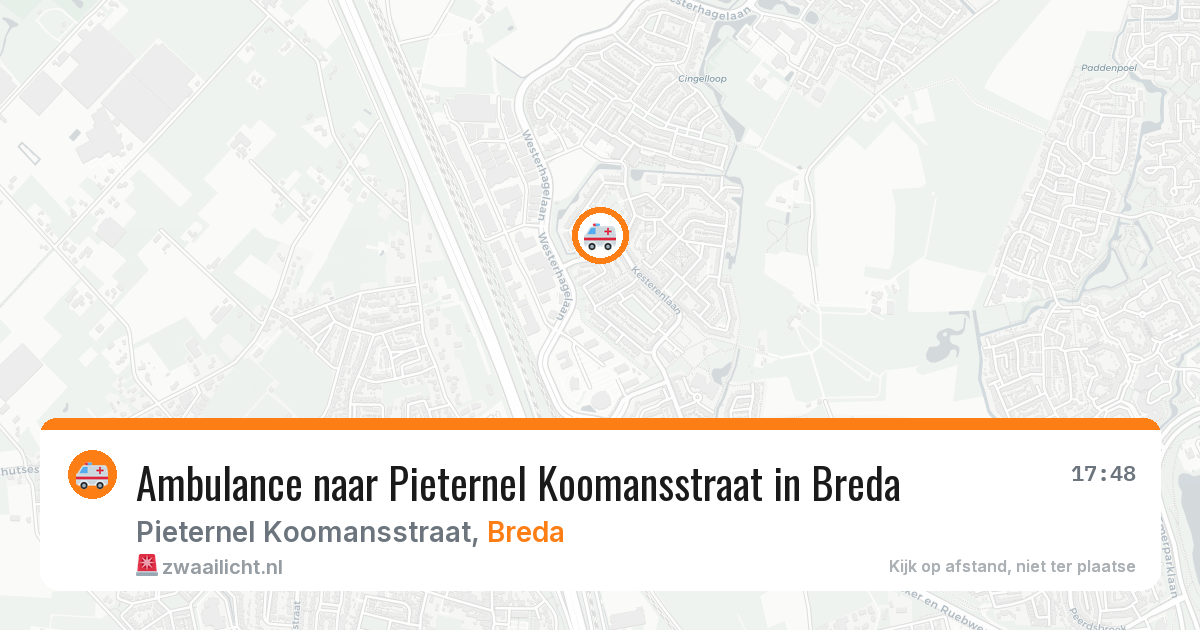 Ambulance naar Pieternel Koomansstraat in Breda — 3 jul 2026