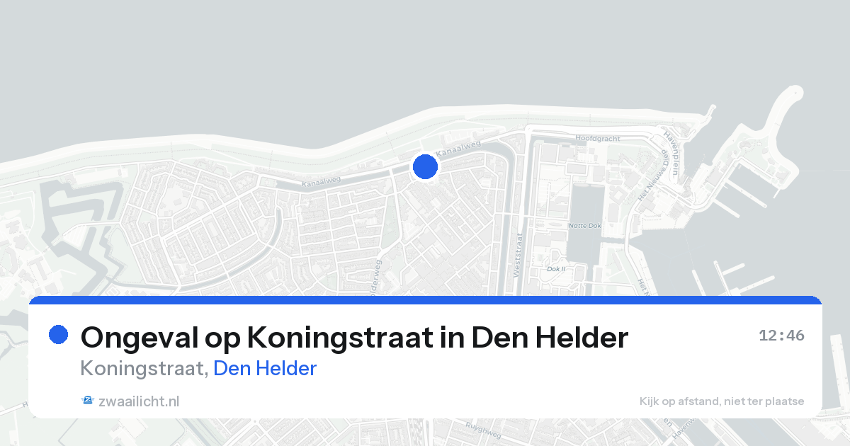 Ongeval op Koningstraat in Den Helder — 21 aug 2026