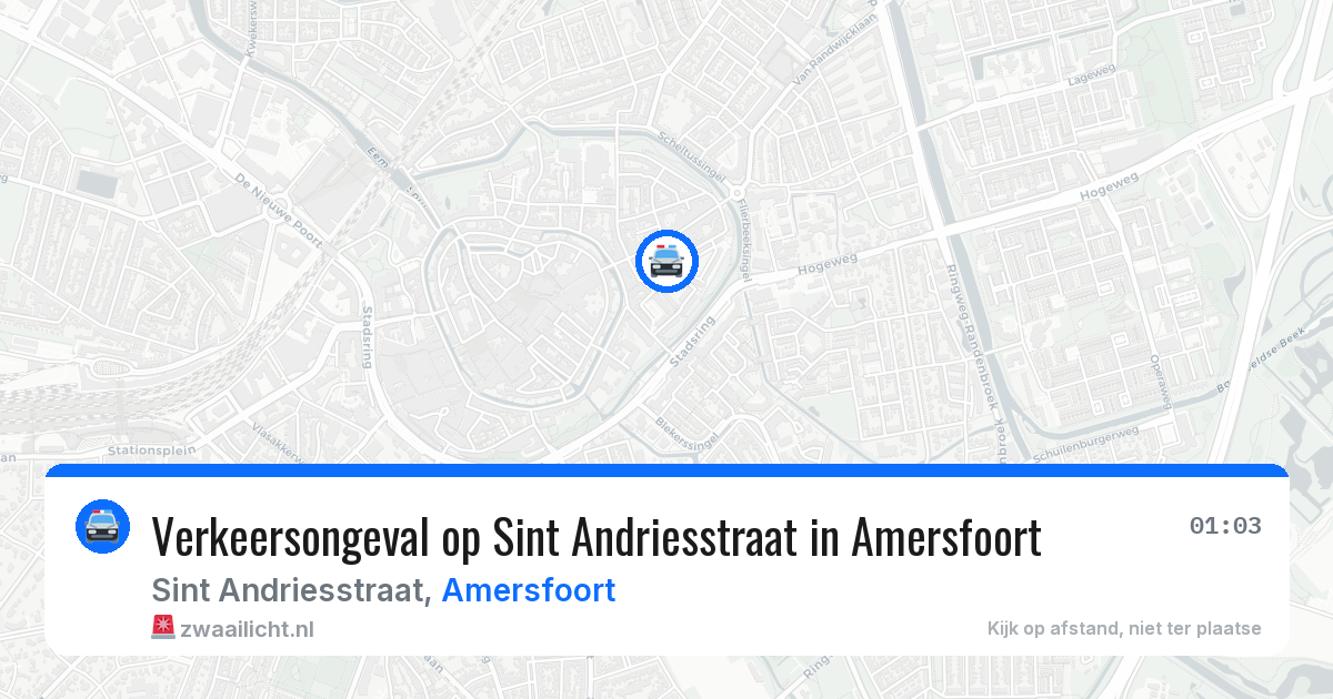 Verkeersongeval op Sint Andriesstraat in Amersfoort — 29 mrt 2026