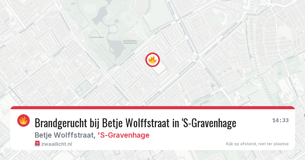 Brandgerucht bij Betje Wolffstraat in 'S-Gravenhage — 11 mei 2026