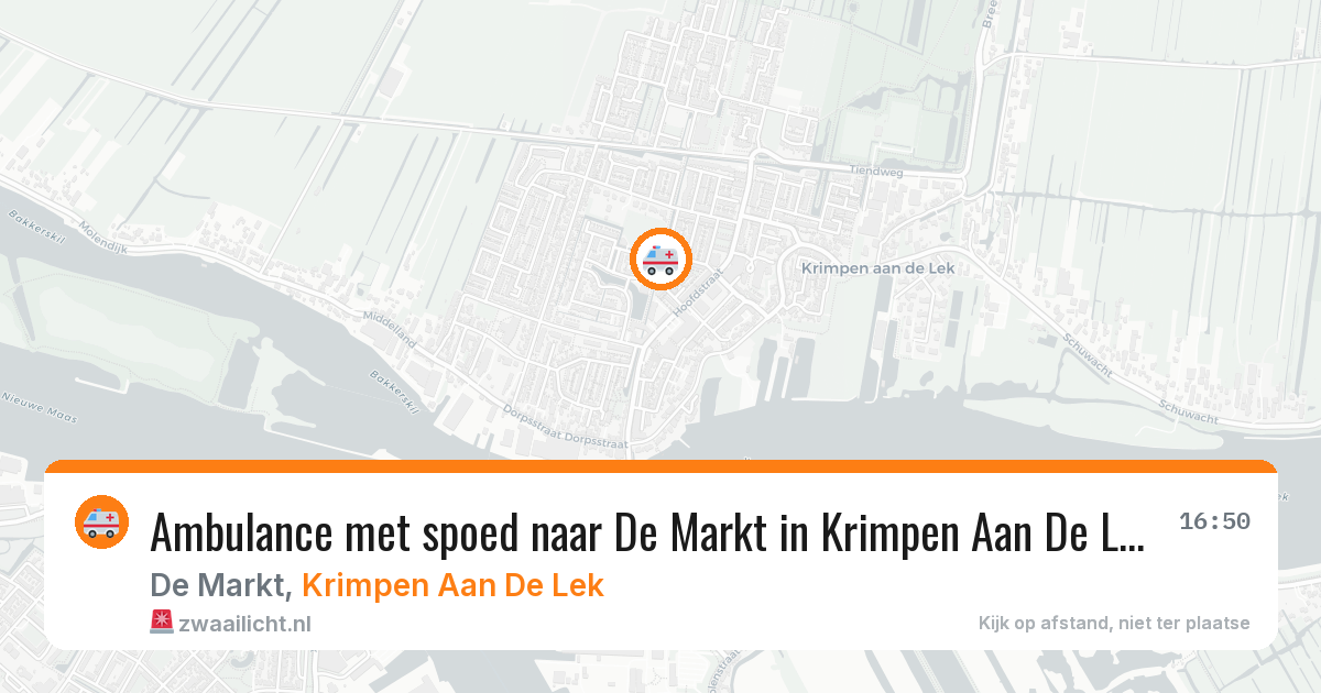 Ambulance met spoed naar De Markt in Krimpen Aan De Lek — 4 feb 2026