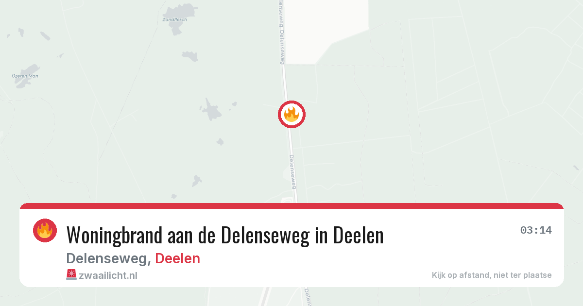 Woningbrand aan de Delenseweg in Deelen — 5 feb 2026