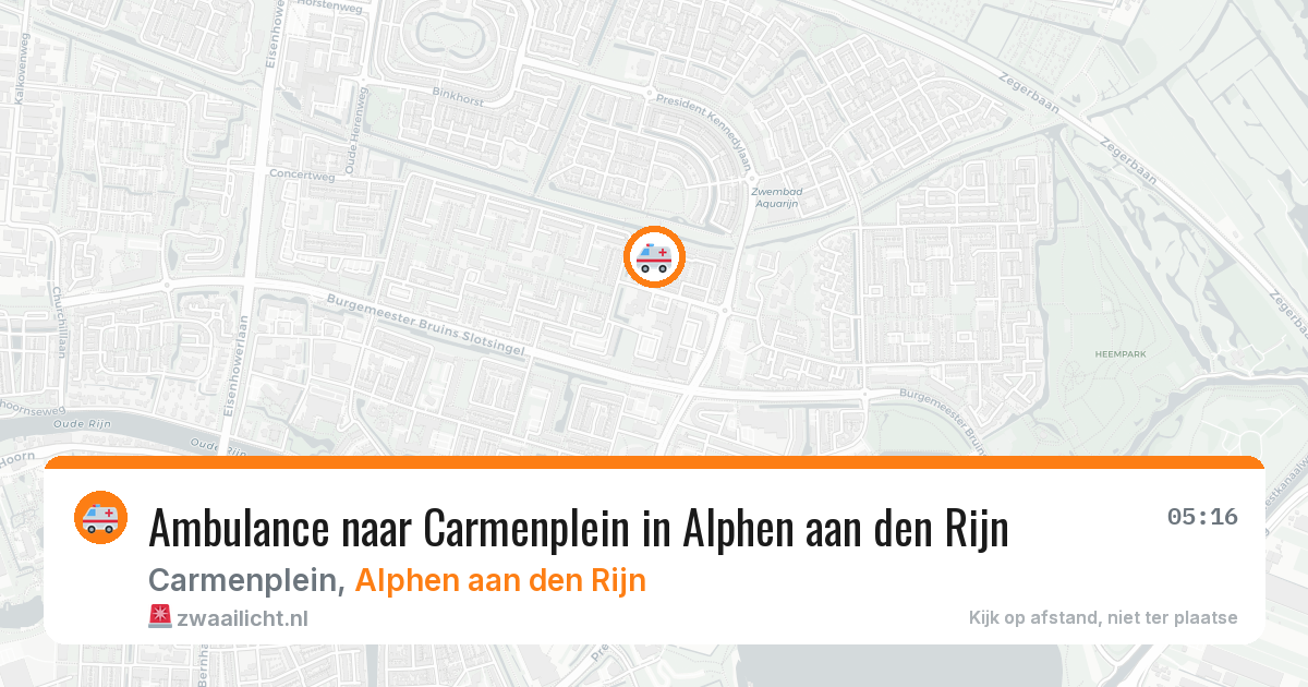 Ambulance naar Carmenplein in Alphen aan den Rijn — 24 jun 2026