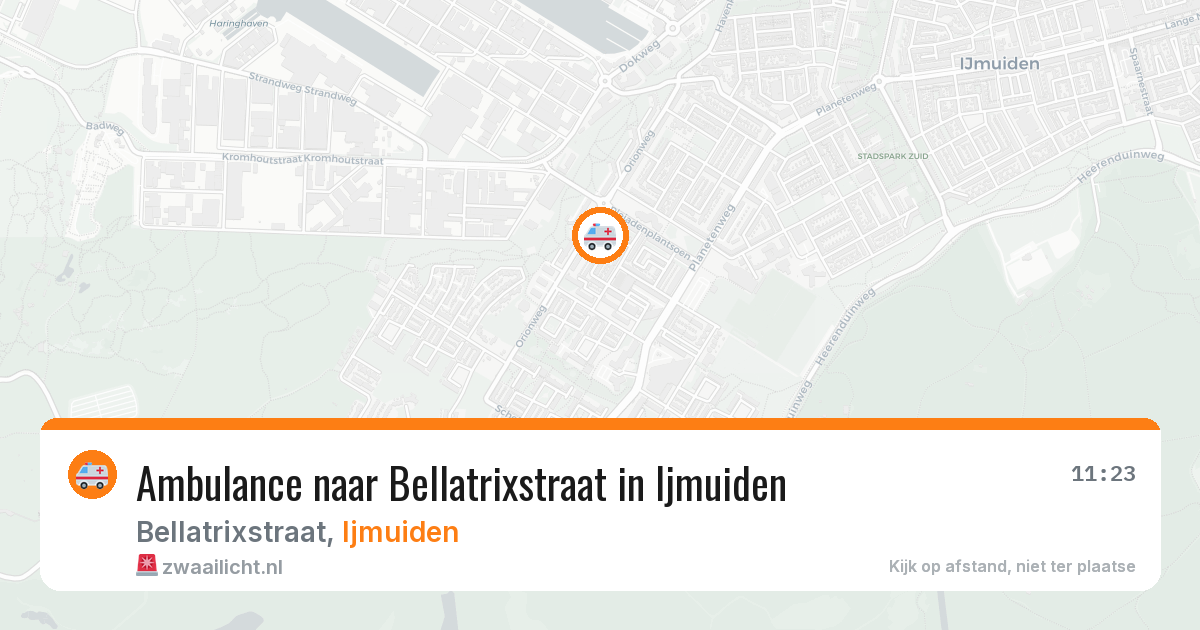 Ambulance naar Bellatrixstraat in Ijmuiden — 12 aug 2026