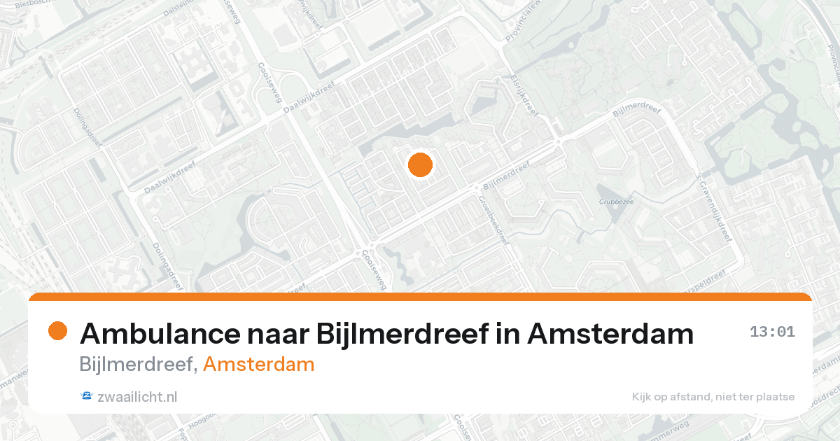 Ambulance naar Bijlmerdreef in Amsterdam — 25 aug 2026