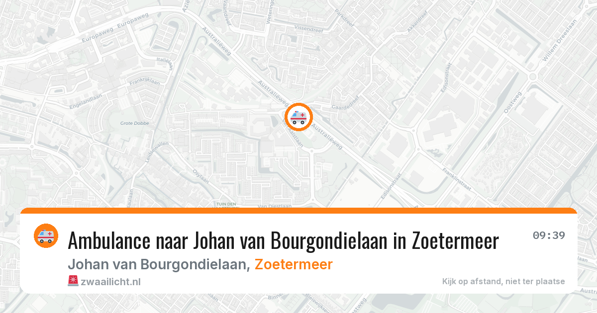 Ambulance naar Johan van Bourgondielaan in Zoetermeer — 27 mei 2026
