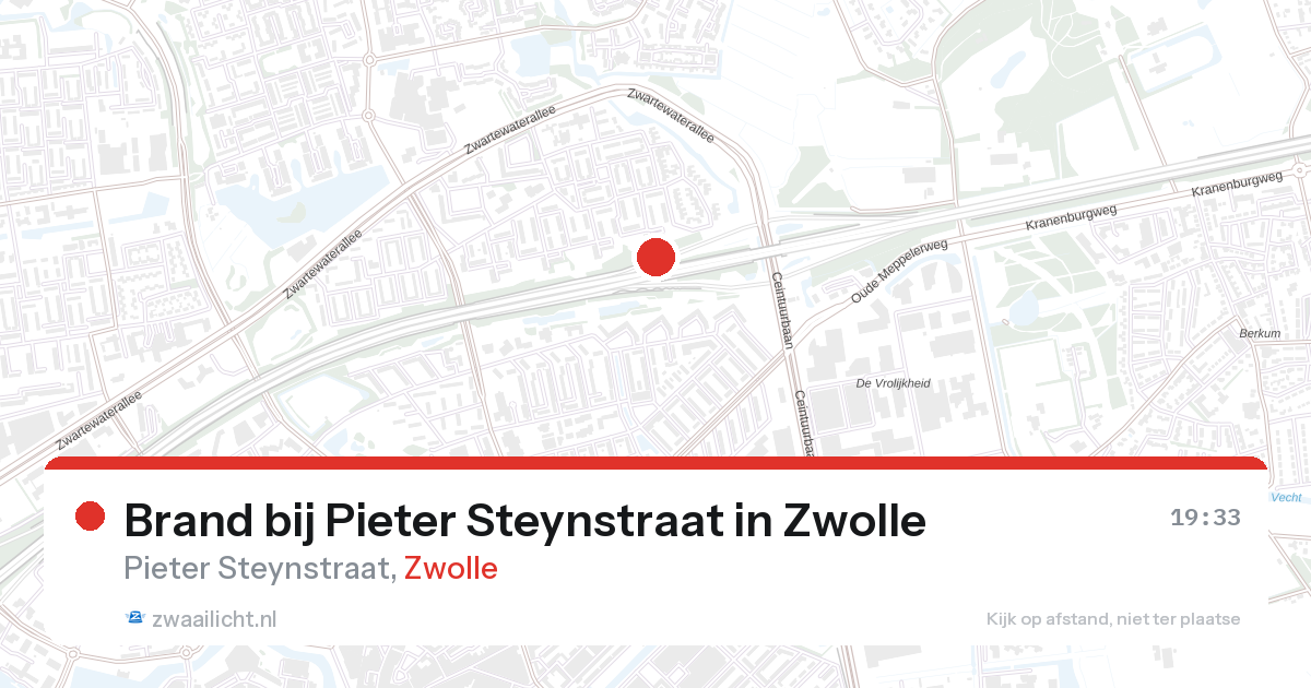 Brand bij Pieter Steynstraat in Zwolle — 24 aug 2026