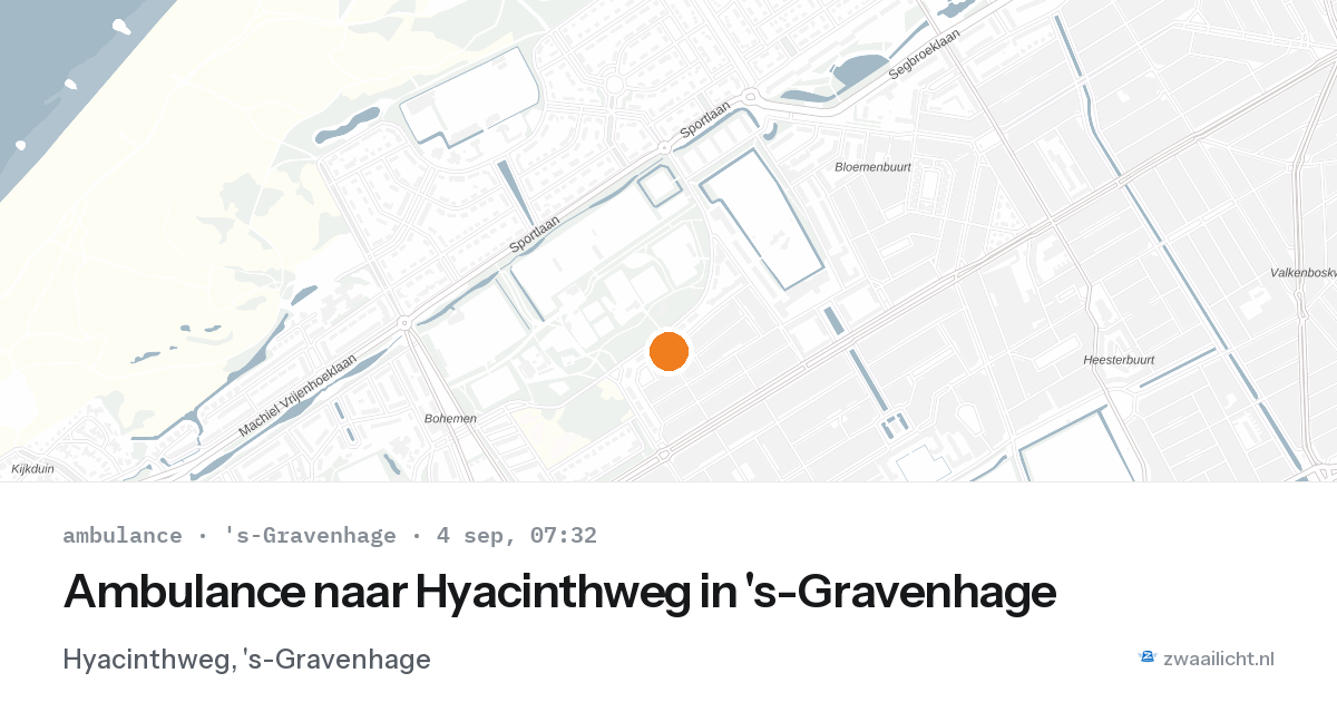 Ambulance naar Hyacinthweg in 's-Gravenhage — 4 sep 2026
